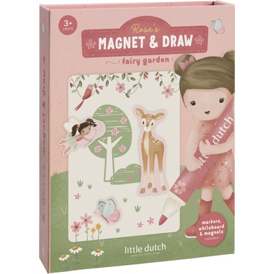 Little Dutch knížka s magnety rosa fairy garden