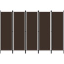 Paravány vidaXL 5-panelový paraván hnedý