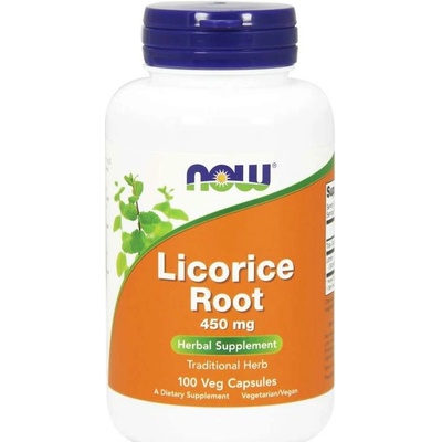 NOW Licorice Root lékořice 450 mg 100 kapsúl