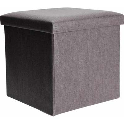 Storagesolutions Taburet s úložným prostorem, 38 × 38 × 38 cm, šedý