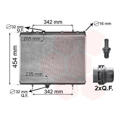 Chladič, chlazení motoru VAN WEZEL 09012706