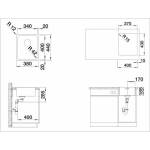 BLANCO Кухненска мивка blanco, solis 340 - if (solis 340 - if) Мивка за вграждане