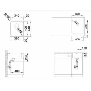 BLANCO Кухненска мивка blanco, solis 340 - if (solis 340 - if) Мивка за вграждане