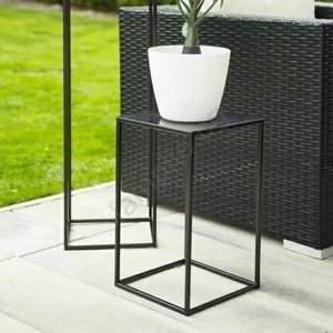 HowHomely Стойка за цветя 40x24 см черен (DD0025)