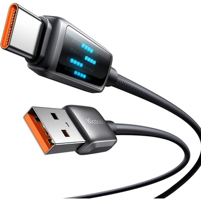 Mcdodo Кабел за данни - Mcdodo (CA-2350) - USB-C → USB-A, 6A, LED дисплей, 1.2m - Черен