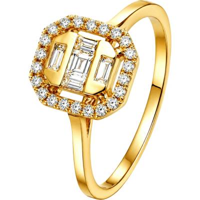 Zlaton Prsten žluté zlato s diamanty N03082603545