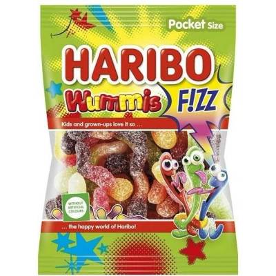 Haribo Wummis F!IZZ želé kyselí červíci v cukru s ovocnými příchutěmi 100 g