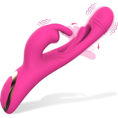 SuperLove 3in1 Flapping Rabbit G-Spot Vibrator Pink