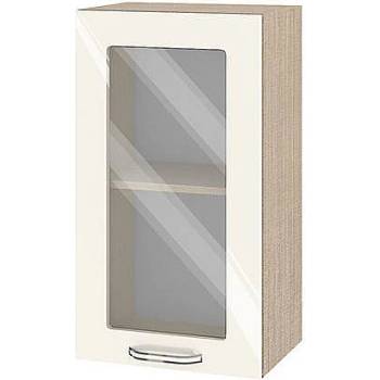 Image 1 of ИРИМ Горен кухненски шкаф витрина Сити МФ-Крийм гланц-11-202 40 см