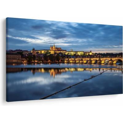 Obraz Pražského hradu a Karlova mostu, jednodílný 120x80 cm