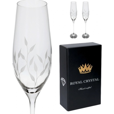 Rona Royal Gold LÍSTKY sklenice na šampaňské 2 x 210 ml