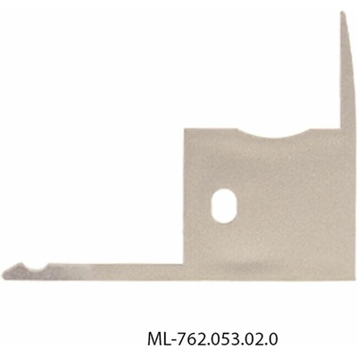 ML-762.053.02.0 Koncovka pro AK bez otvoru pravá, stříbrná barva, 1ks