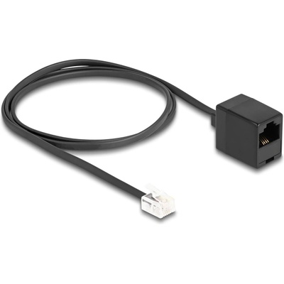Delock Телефонен кабел Delock RJ11 мъжки - RJ45 женски, черен, 1 м