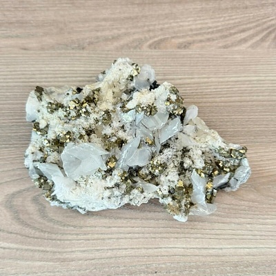 Nefertitis Pyrit, kalcit, galenit drůza Kosovo 21 NF64356 - cca 17,5 x 11,5 cm, 1676 g