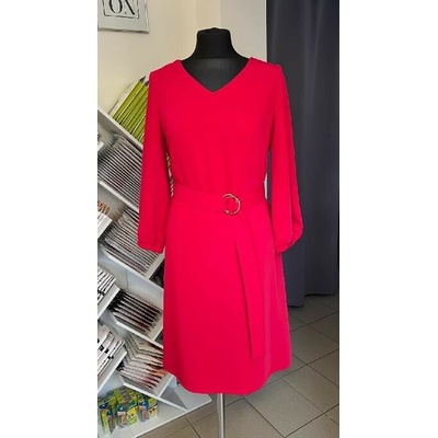 Dámské šaty CAROLINE 3/4 rukáv Červená Jahodová 0020155