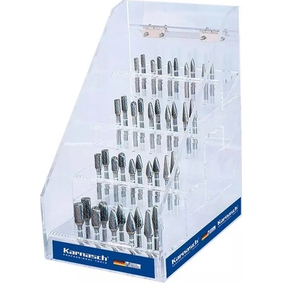Karnasch 114853U | Výstavný display 6, 8, 10, 12 mm univerzálne ozubenie HP-3 - 40 ks stopka 6 mm, nepovlakované