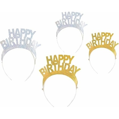 Funny Fashion Čelenka Happy birthday 4 ks 8595596327454