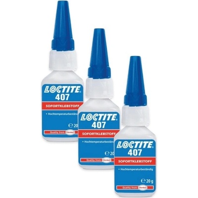 Loctite 407 sekundové lepidlo 20 g 3 ks