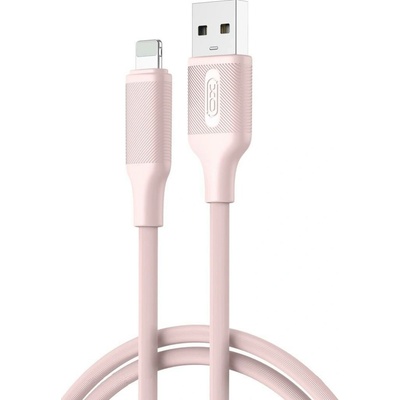 XO NB265 USB - Apple Lightning, 2,4A, 1m, růžový