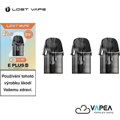 Lost Vape E-Plus Pod V2 2ml cartridge 0,6ohm 3 ks