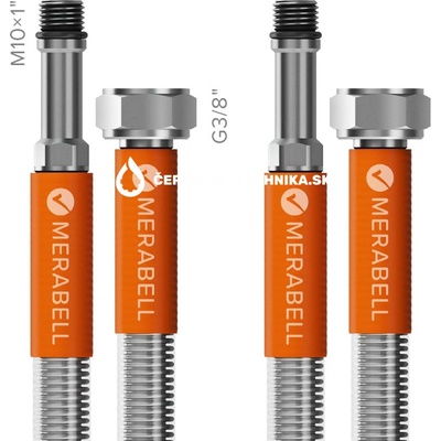 Merabell Aqua G3/8" – M10x1, dlhý závit, 50 cm – 2 ks + perlátor