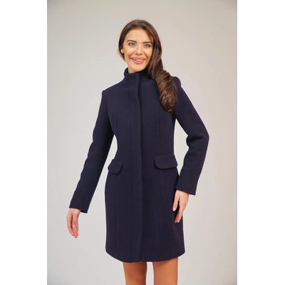 Radek's Collection Дамско вълнено палто цвят индиго прав модел 12208-403