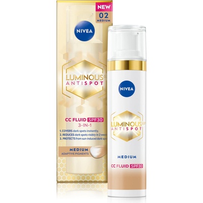 Nivea Luminous CC Fluid SPF30 3v1 Medium 02 40 ml