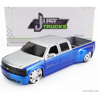 Jada Chevrolet Silverado Pick-up Dually 1999 Modrá Stříbrná 1:24