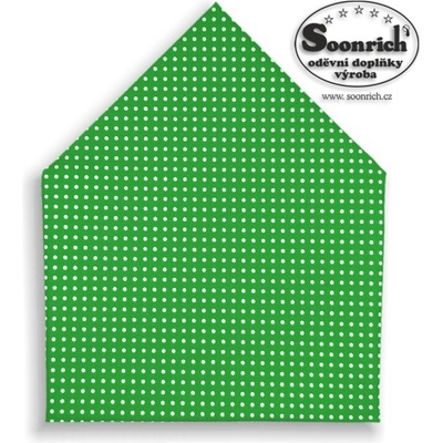 Soonrich šátek dětský puntík na zelená bsd030
