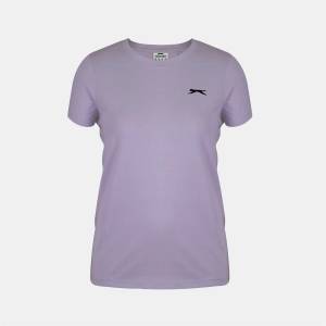 Slazenger Дамска тениска с къс ръкав Slazenger Crew Neck Tee Womens - Lilac