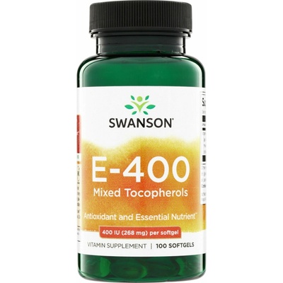 Swanson Vitamin E Mixed Tocopherols 400 IU 268 mg 100 gelové tablety