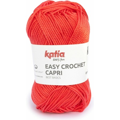EASY CROCHET CAPRI Katia Farby EASY CROCHET CAPRI: 112 koralovo červená