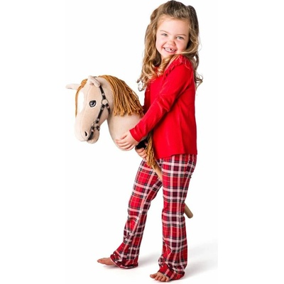 Hobby horse Gracia Faunica béžová kobyla na tyči hrivu z motúza