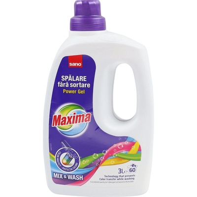 Sano Maxima Mix & Wash Течен перилен препарат за цветно 3л, 60пр - Mix&Wash (904)