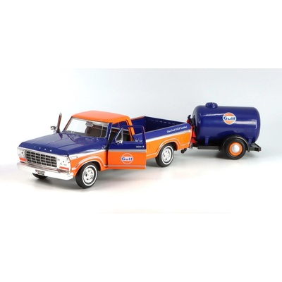 Ford F-150 Custom Pick-Up 1979 s přívěsem Gulf MOTORMAX 1:24