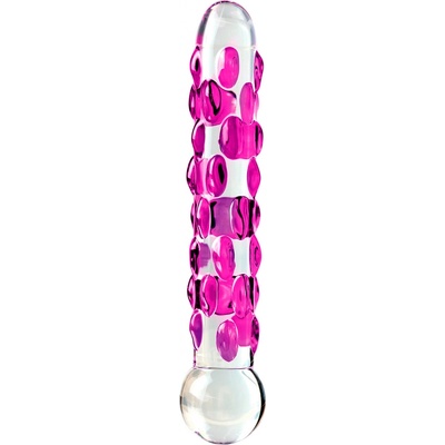 Icicles no 7 hand blown massager Skleněné dildo Průhledný