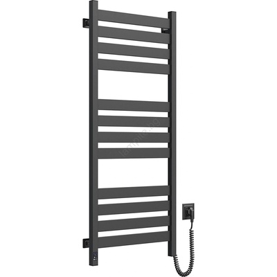 Navin Кърподържач-радиатор за баня с термостат LARGO 256W 120x50 cm, черен, десен (NV0034)