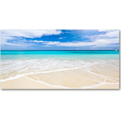 Foto obraz sklo tvrzené tropická pláž 100x50 cm