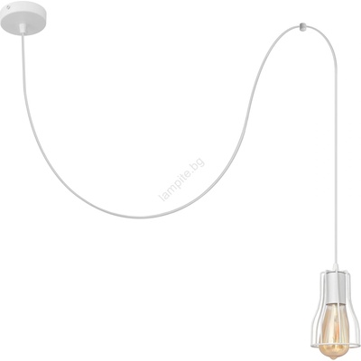 Helam Пендел TUBE LONG 1xE27/15W/230V бял (HE1653)