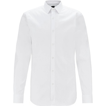 HUGO BOSS Риза Boss Men's T Charlie Long Sleeve Plain Shirt - White