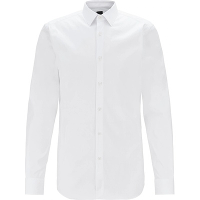 HUGO BOSS Риза Boss Men's T Charlie Long Sleeve Plain Shirt - White