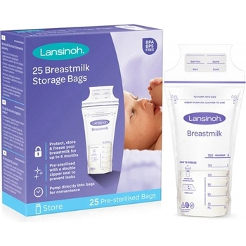 Image 1 of Lansinoh Пликчета за съхранение на кърма Lansinoh, 25 броя (L-1010)