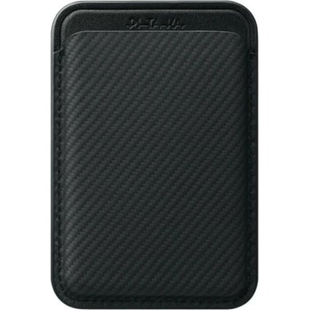 PITAKA Magsafe Карбонов Калъф за Карти, Pitaka Magnetic Woven Wallet Black/Gray, Черен (MWW2401)