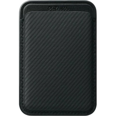 PITAKA Magsafe Карбонов Калъф за Карти, Pitaka Magnetic Woven Wallet Black/Gray, Черен (MWW2401)