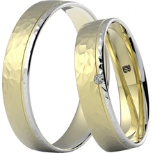 Blink Blink Tepané obrúčky zo žltého a bieleho zlata 8330 BZL