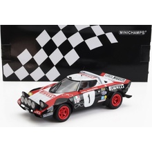 Minichamps Lancia Stratos Hf Pirelli night Version N 1 Winner Rally Dynavit Saarland 1978 Walter Rohrl Christian Geistdorfer Červená Černá Bílá 1:18