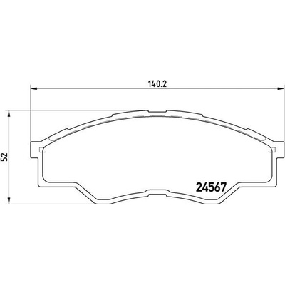 BREMBO Sada brzdových platničiek kotúčovej brzdy P83096