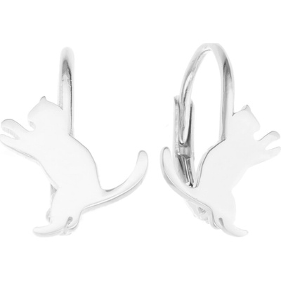 Argento Stříbrné náušnice kočka 67426