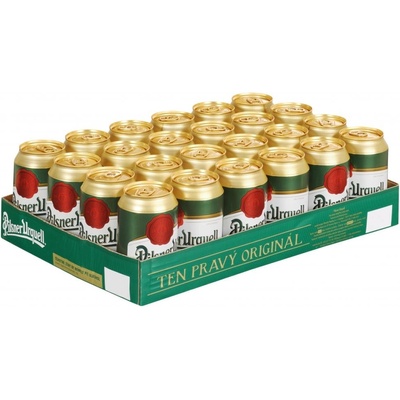 Pilsner Urquell svetlé 12° 4,4% 0,33 l plech (kartón 24ks)