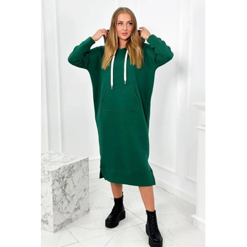 šaty s kapucňou zelený